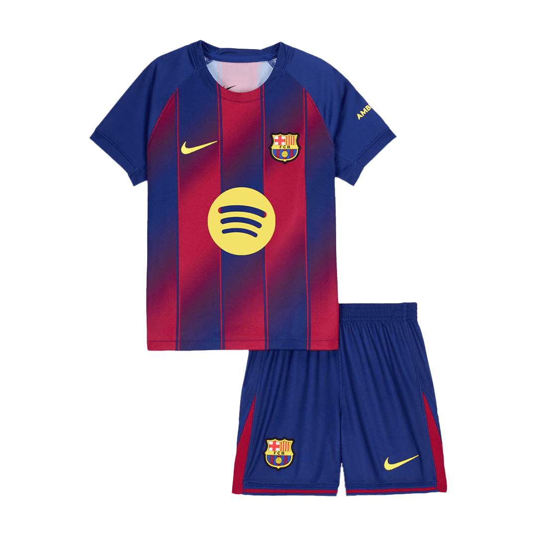 Dětská souprava domácího dresu Barcelona (dres + šortky) 2025/26