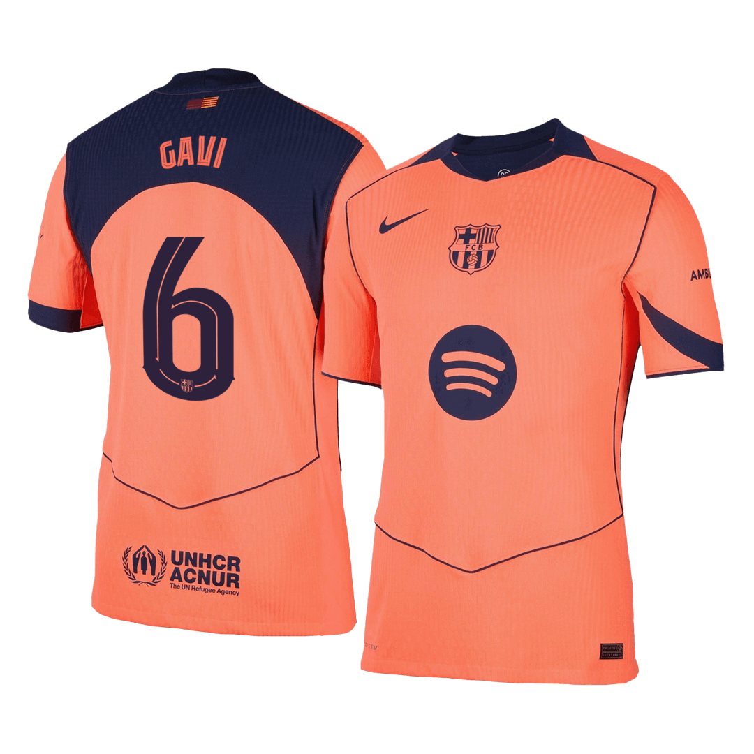 Barcelona GAVI #6 Třetí pryč Fotbalový dres 2025/26 - verze pro hráče - UCL