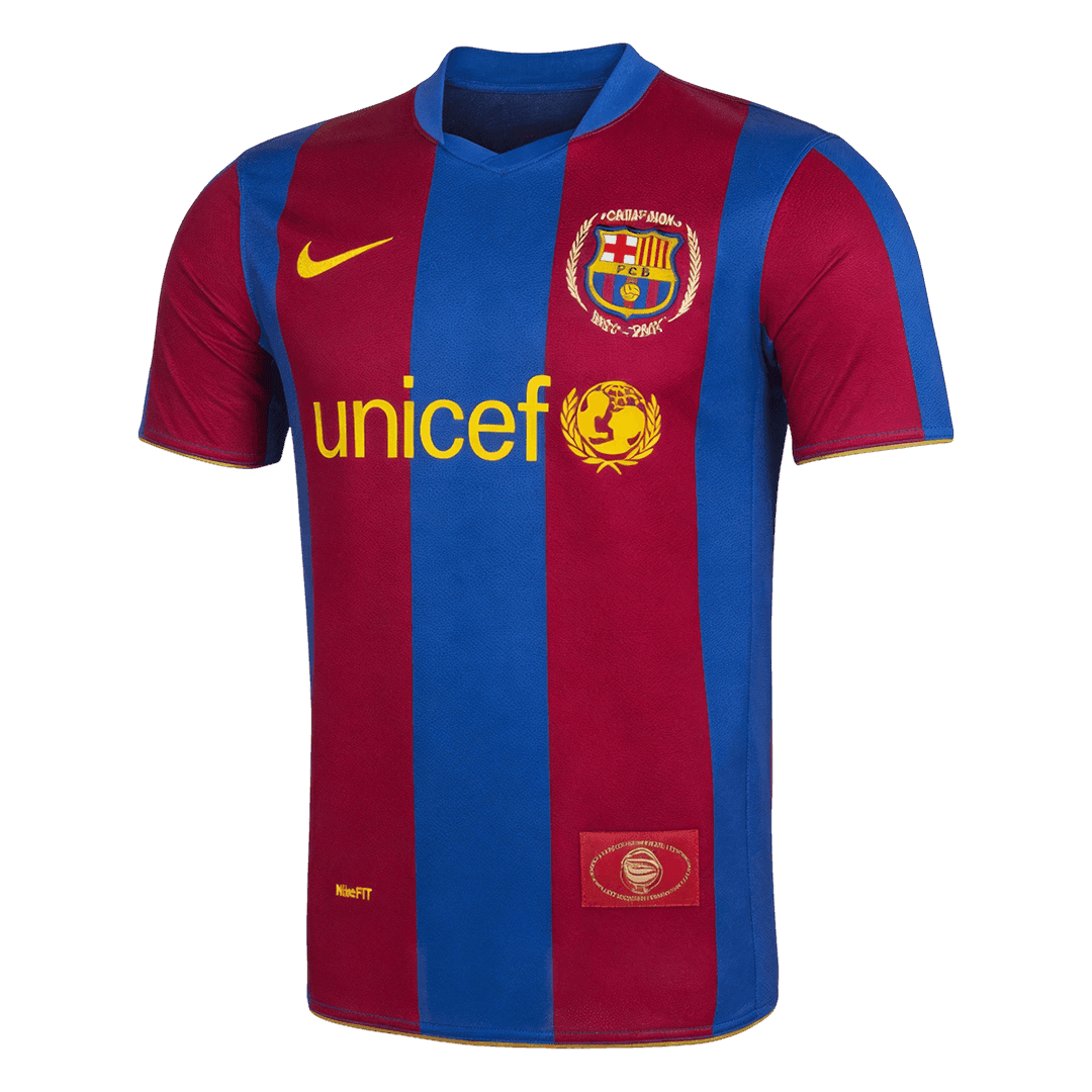 Barcelona Domov Retro fotbalový dres 2007/08