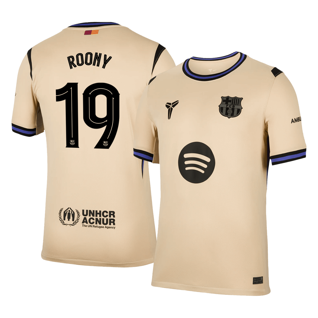 Pánské Barcelona ROONY #19 Pryč Fotbalový dres 2025/26 - UCL