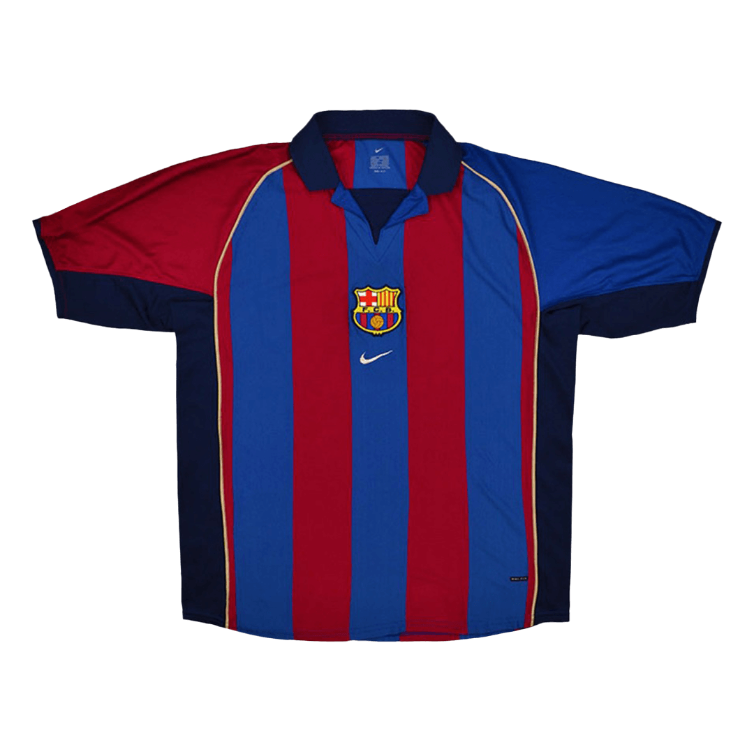 Barcelona XAVI #6 Home Retro Football Jersey 2001/02