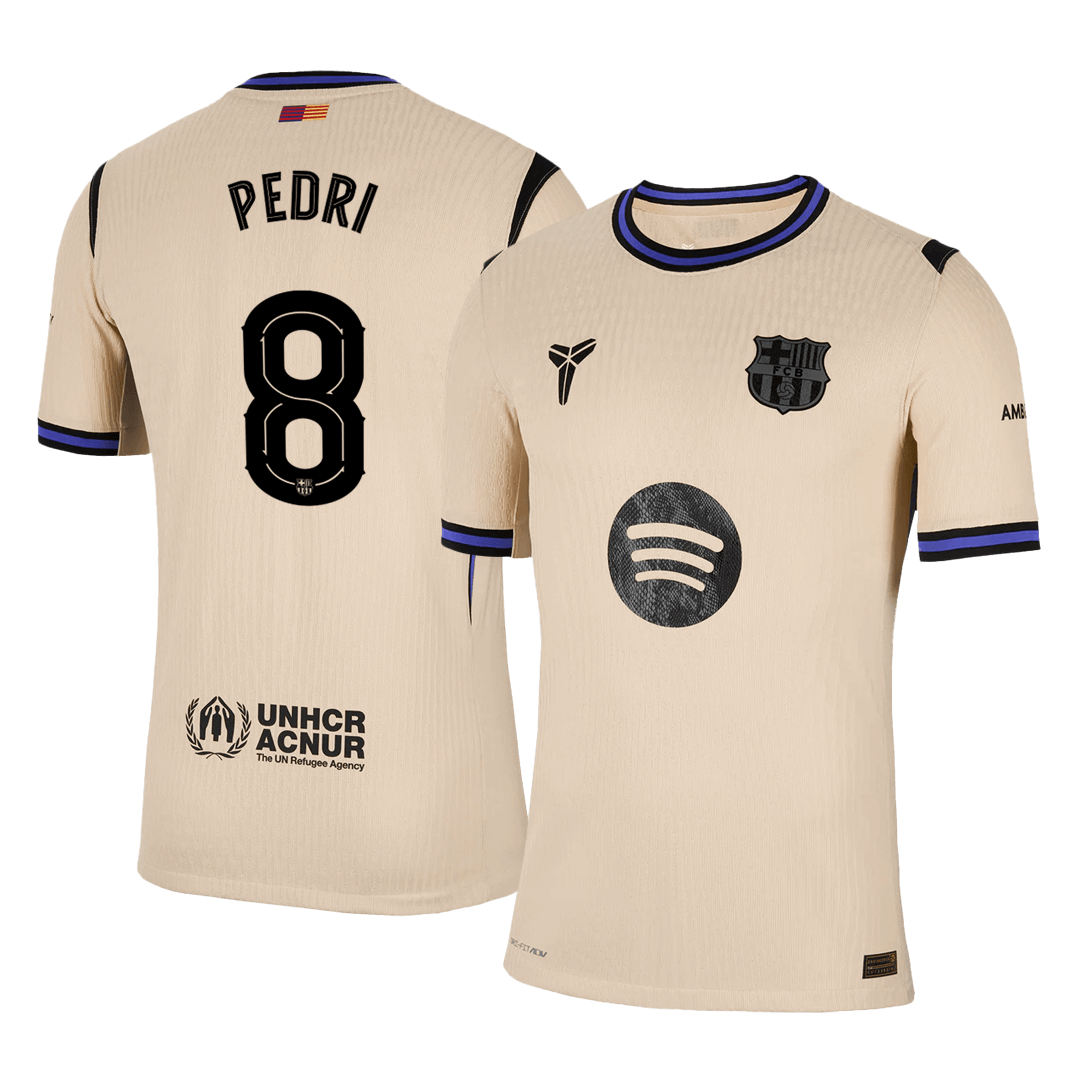 Barcelona PEDRI #8 venkovní fotbalový dres 2025/26 – verze pro hráče – UCL