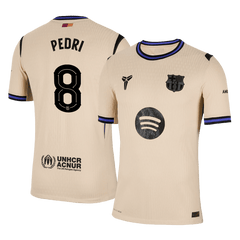 Barcelona PEDRI #8 venkovní fotbalový dres 2025/26 – verze pro hráče – UCL