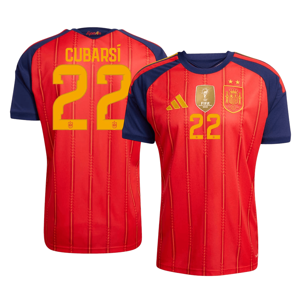 Spain CUBARSÍ #22 Domov Fotbalový dres Mistrovství světa 2026 Champion Edition - verze pro hráče