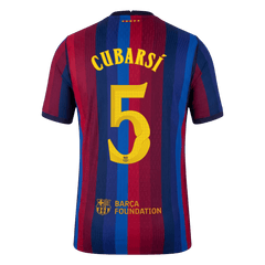 Barcelona CUBARSÍ #5 Domov Fotbalový dres 2026/27 - verze pro hráče - UCL
