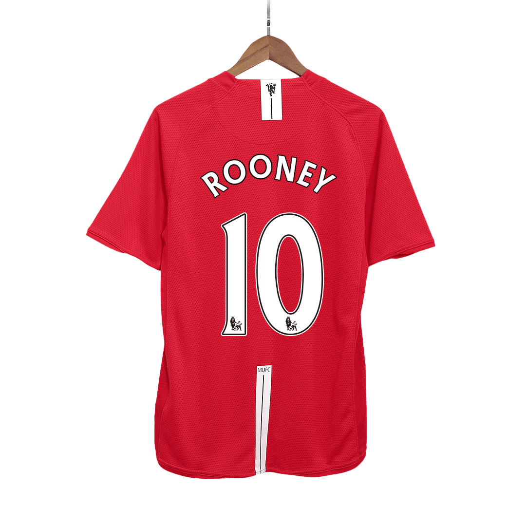 Manchester United ROONEY #10 domácí Retro fotbalový dres 2007/08