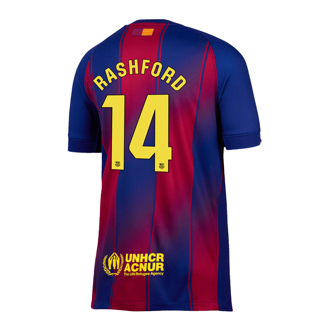 Pánský domácí fotbalový dres Barcelona RASHFORD #14 2025/26