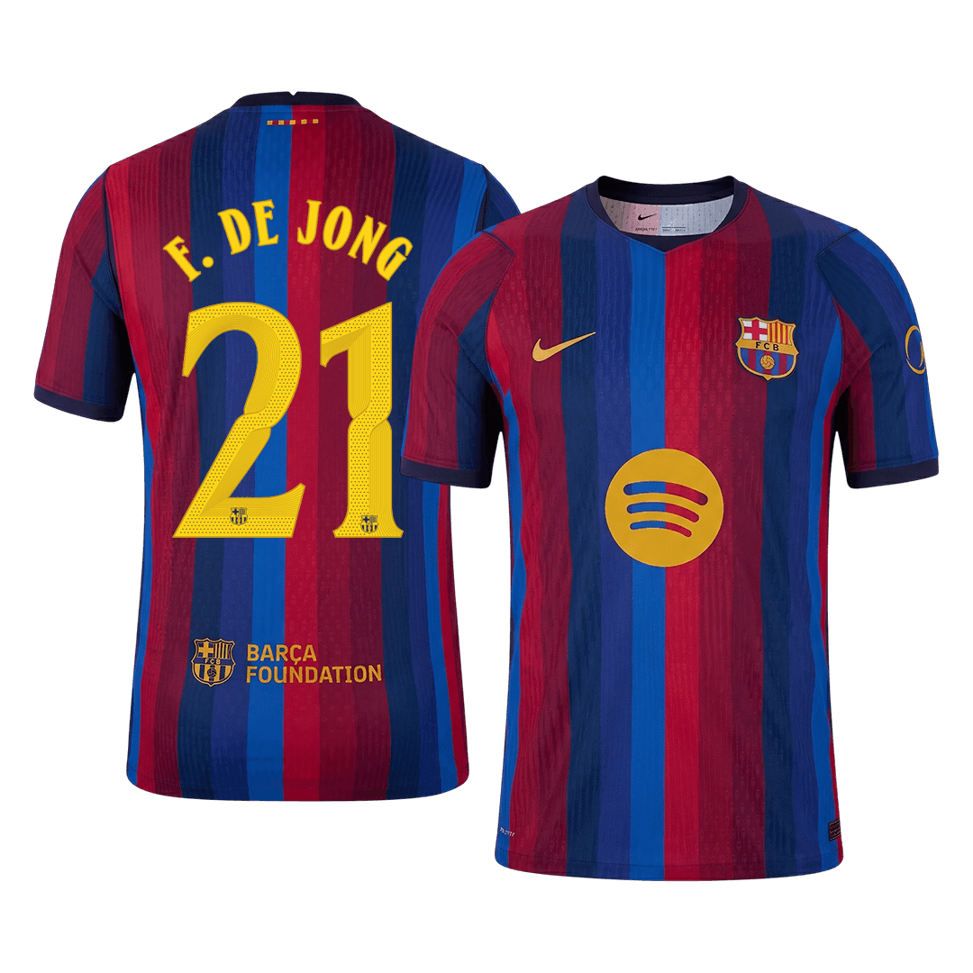 Barcelona F. DE JONG #21 Domov Fotbalový dres 2026/27 - verze pro hráče - UCL