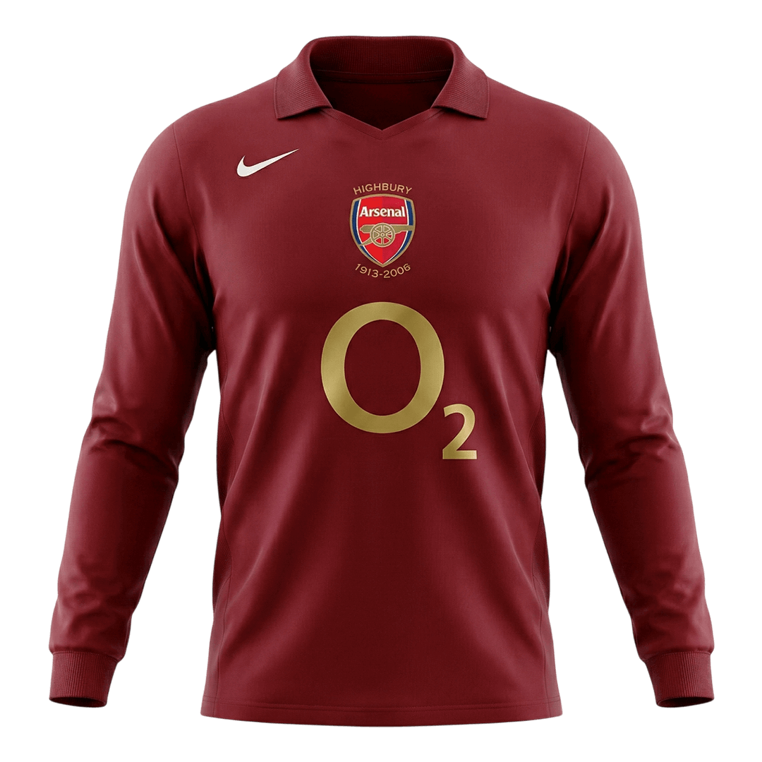 Arsenal Domov Retro Long Sleeve fotbalový dres 2005/06