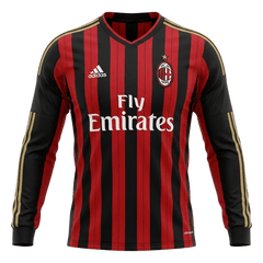 AC Milan Domov Retro Long Sleeve fotbalový dres 2013/14