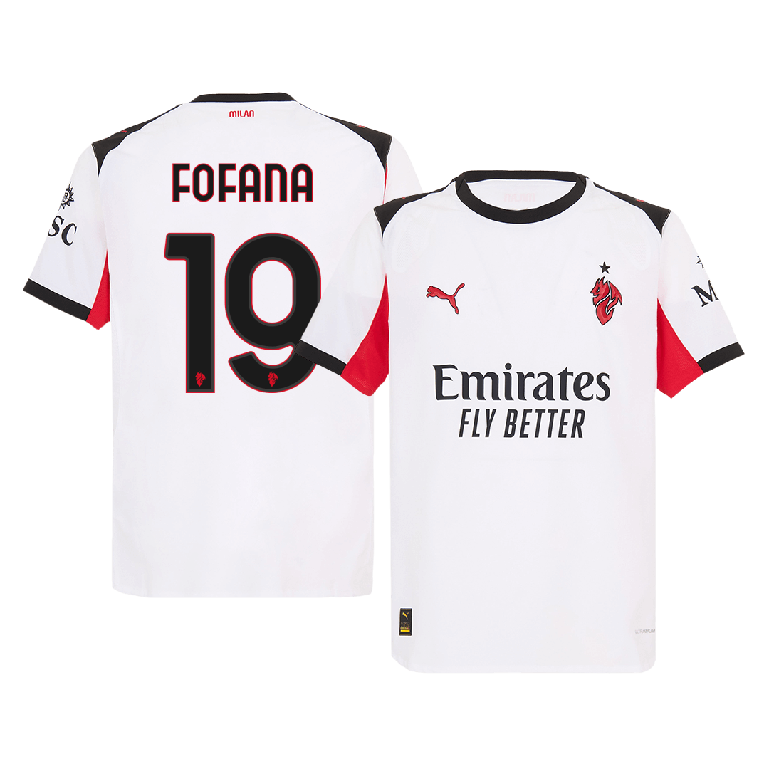 AC Milan FOFANA #19 Pryč Fotbalový dres 2025/26 - verze pro hráče