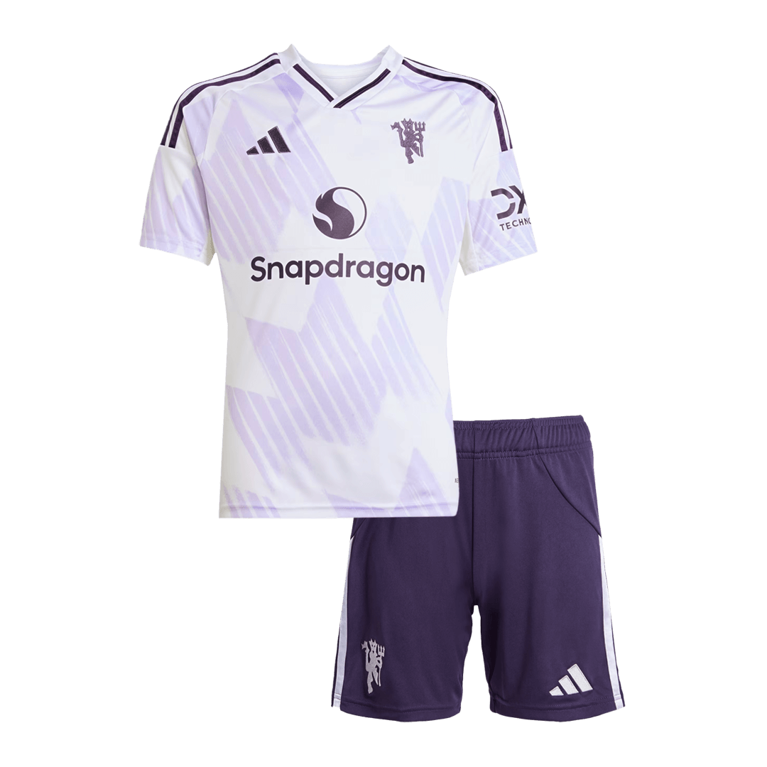 Dětská sada venkovního dresu Manchester United (dres + šortky) 2025/26