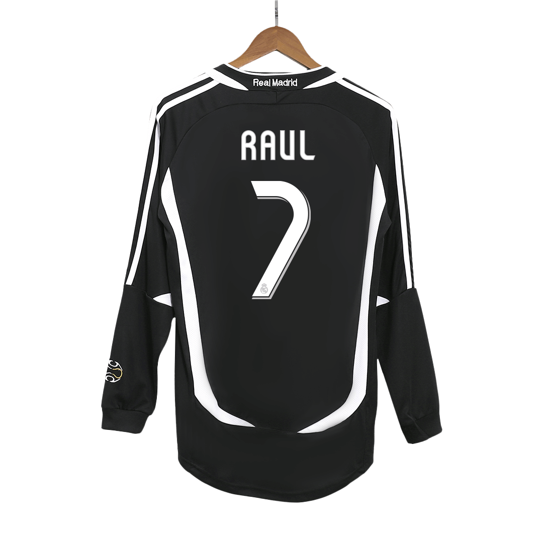 Real Madrid RAUL #7 venkovní retro fotbalový dres s dlouhým rukávem 2006/07