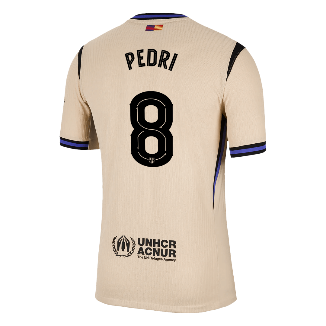 Barcelona PEDRI #8 venkovní fotbalový dres 2025/26 – verze pro hráče – UCL