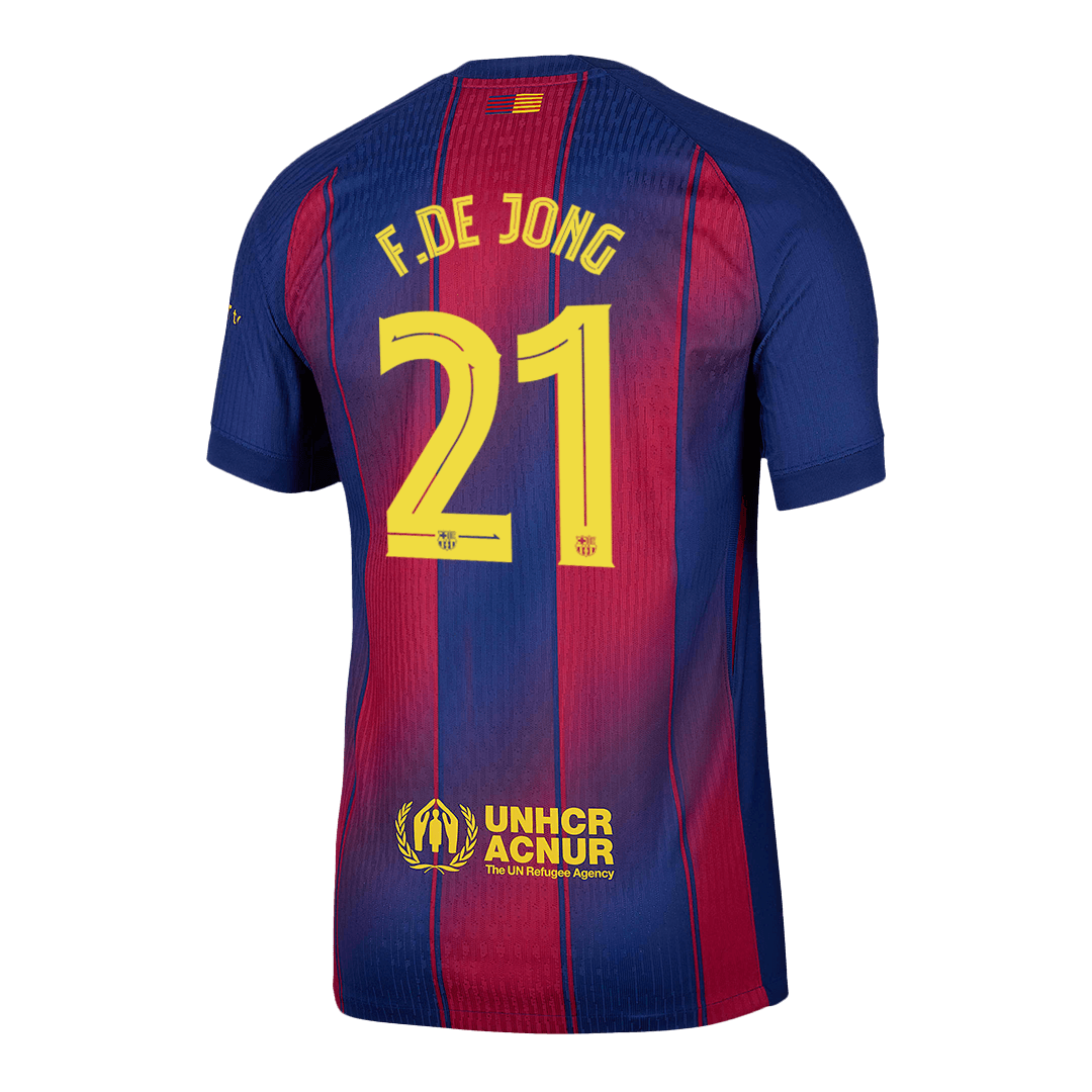 Barcelona F.DE JONG #21 Home Football Shirt 2025/26 – Player Version – UCL