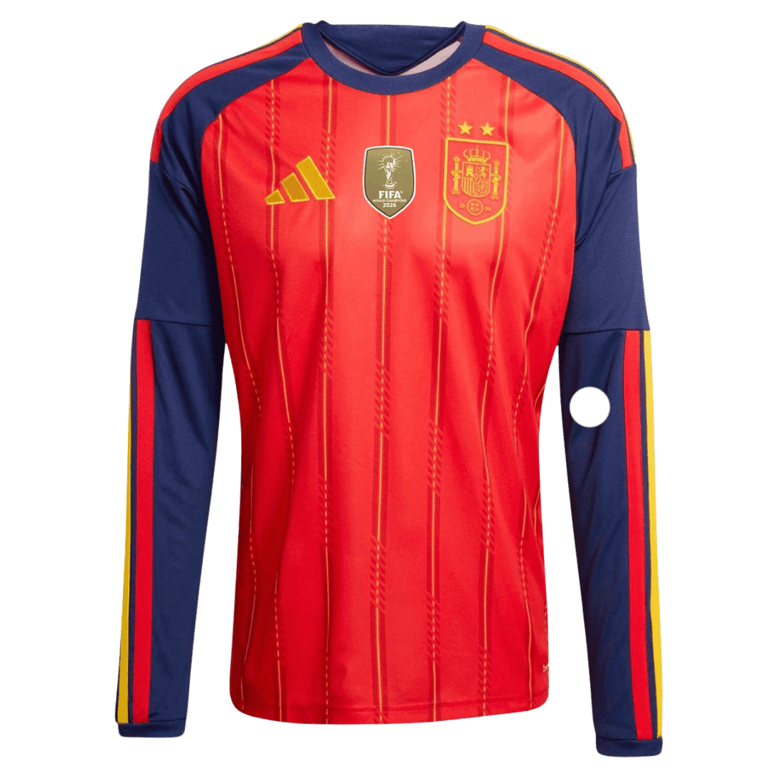 Pánské Spain Domov Fotbalový dres s dlouhým rukávem Mistrovství světa 2026