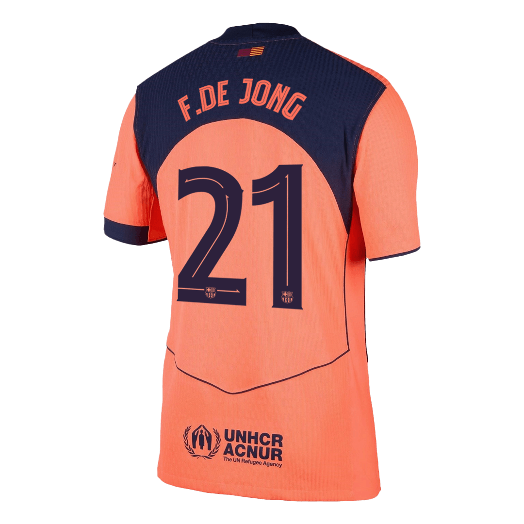 Barcelona F.DE JONG #21 Třetí pryč Fotbalový dres 2025/26 - verze pro hráče - UCL