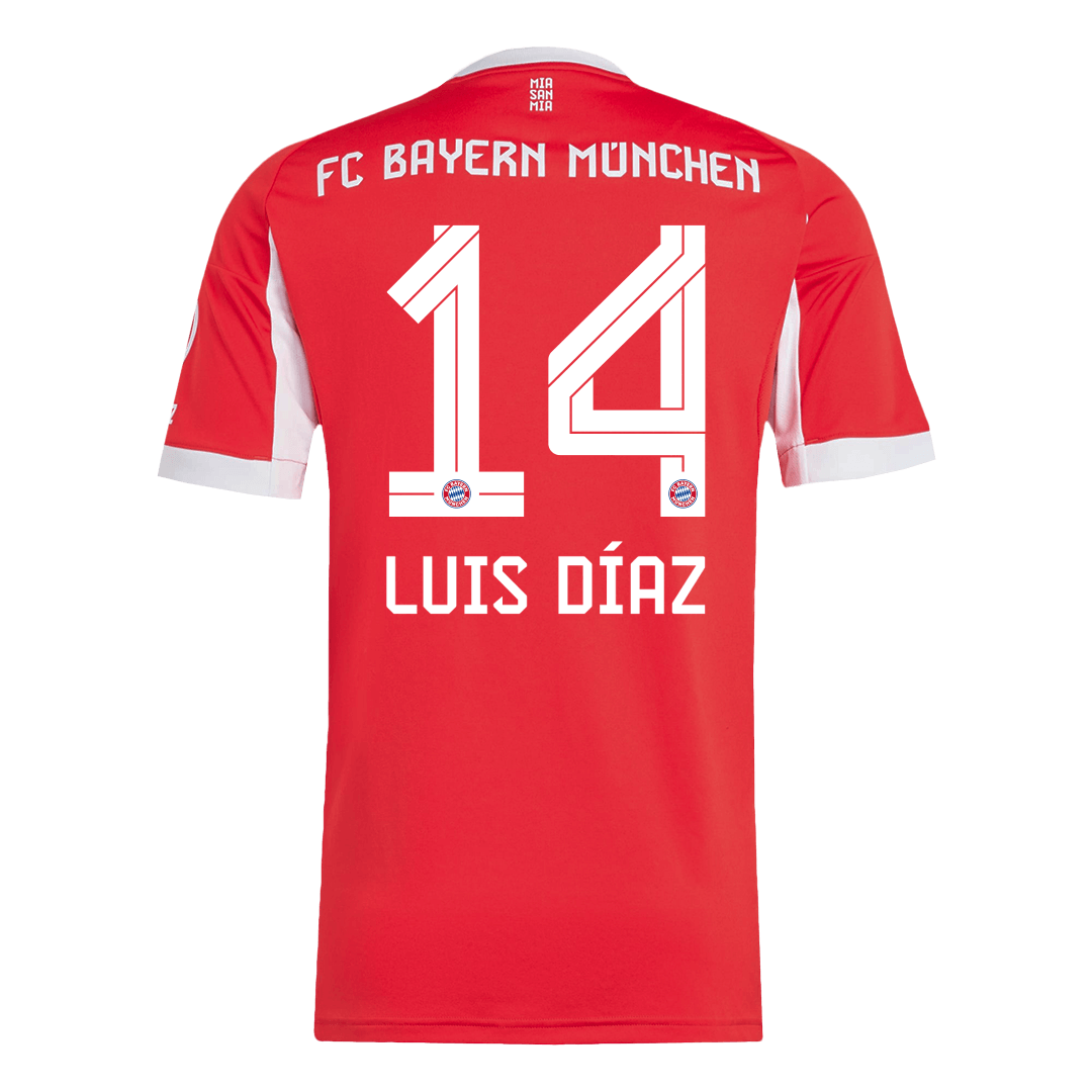 Bayern Munich LUIS DÍAZ #14 Home Football Shirt 2025/26