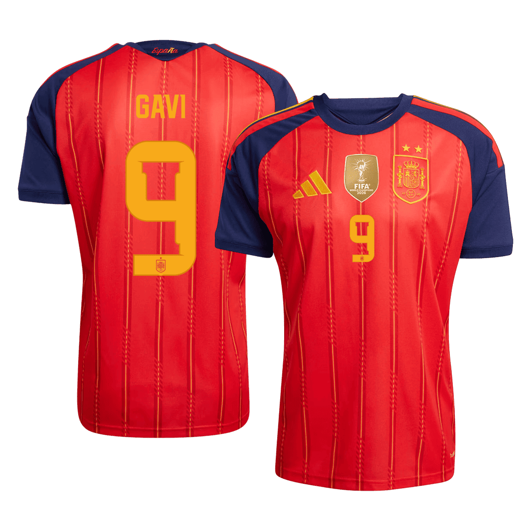 Pánské Spain GAVI #9 Domov Fotbalový dres Mistrovství světa Edice pro šampiony 2026