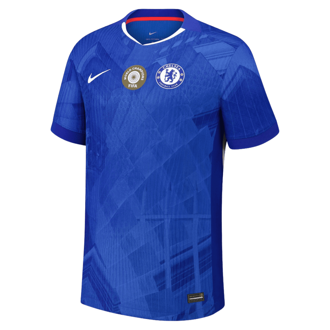 Chelsea WORLD CHAMPIONS #25 Home Football Shirt 2025/26 with badge on the chest - player version