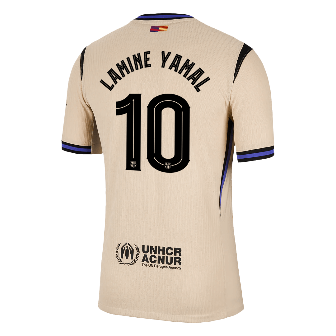 Barcelona LAMINE YAMAL #10 venkovní fotbalový dres 2025/26 – verze pro hráče – UCL