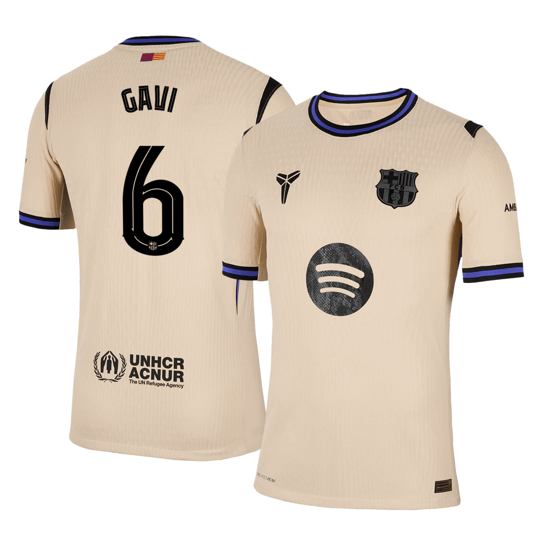 Barcelona GAVI #6 venkovní fotbalový dres 2025/26 UCL – verze pro hráče
