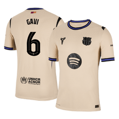 Barcelona GAVI #6 venkovní fotbalový dres 2025/26 UCL – verze pro hráče