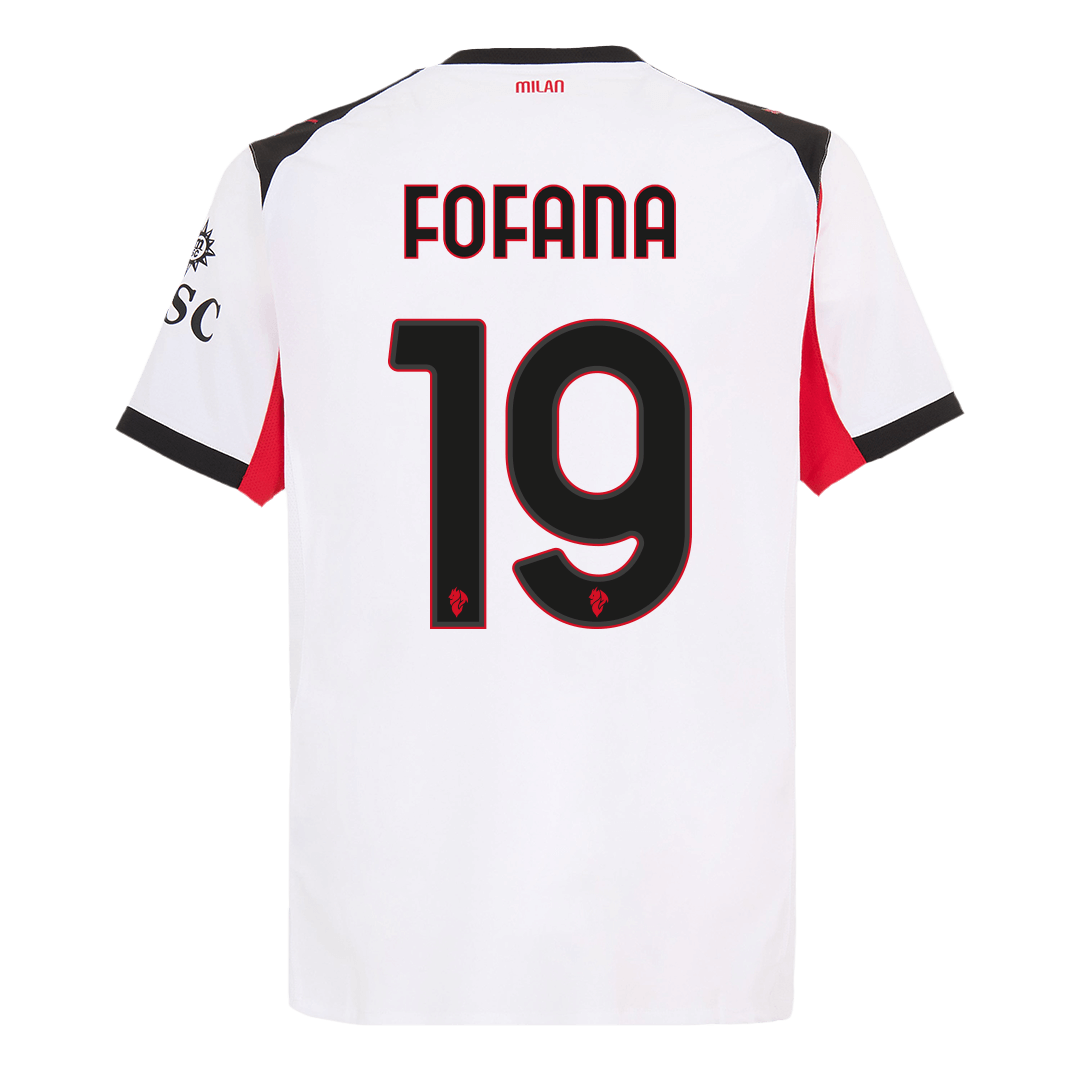 AC Milan FOFANA #19 Pryč Fotbalový dres 2025/26 - verze pro hráče