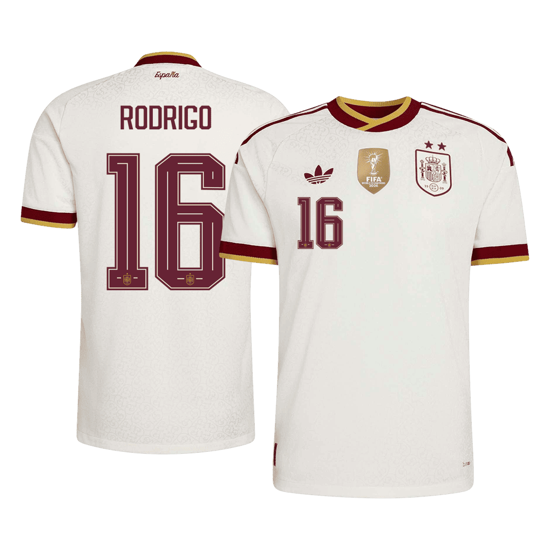 Spain RODRIGO #16 Pryč Fotbalový dres Mistrovství světa 2026 Champion Edition - verze pro hráče
