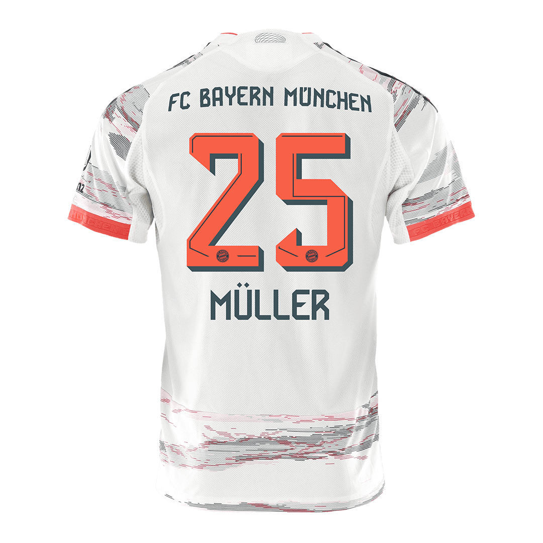 Bayern Mnichov MÜLLER #25 venkovní fotbalový dres 2025/26 – verze pro hráče