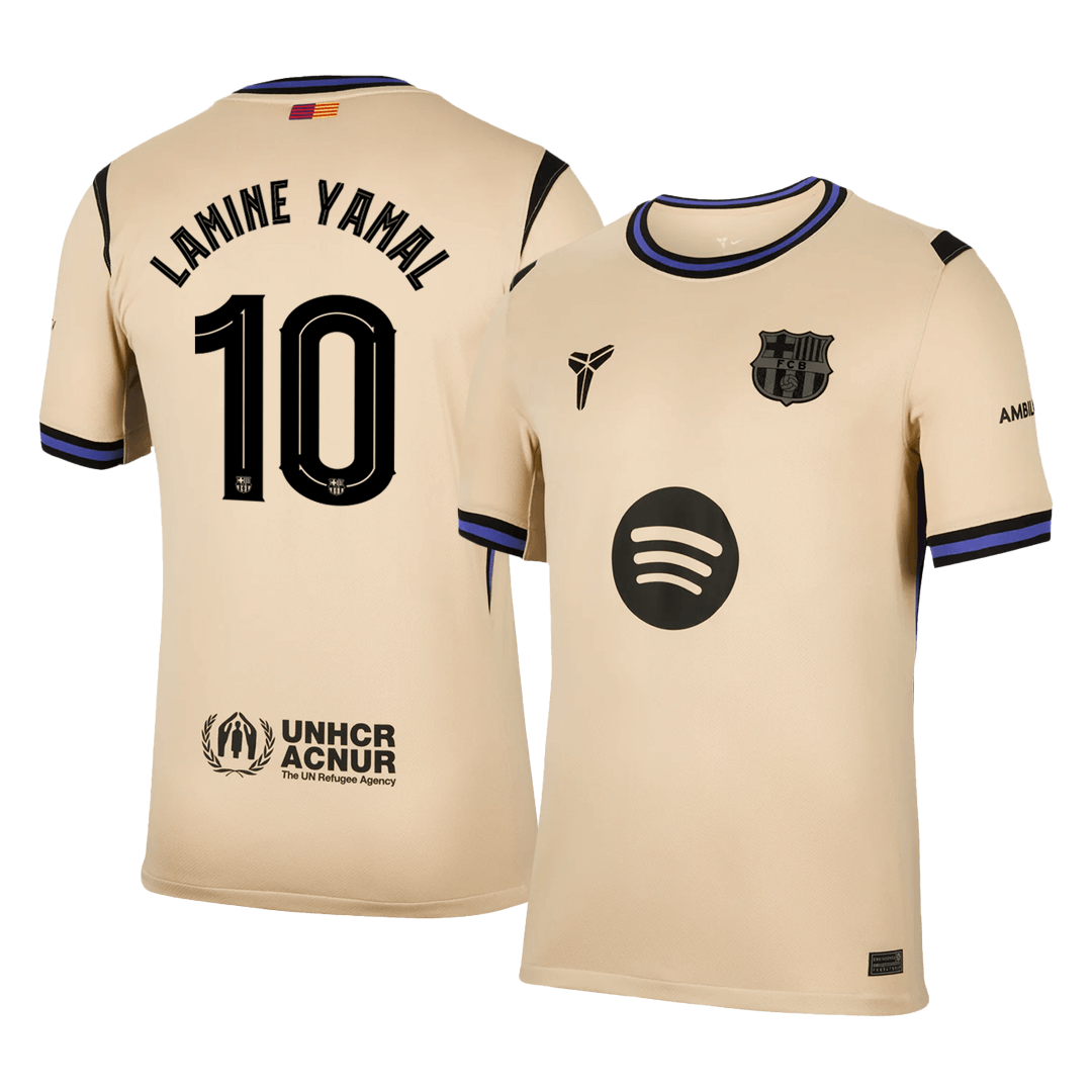 Pánský venkovní fotbalový dres Barcelona LAMINE YAMAL #10 2025/26 – UCL