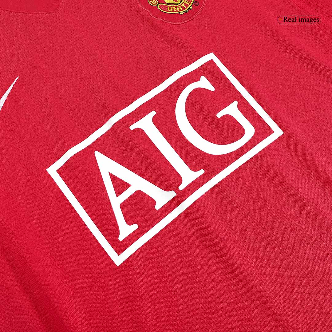 Manchester United SCHOLES #18 Domácí Retro fotbalový dres s dlouhým rukávem 2007/08