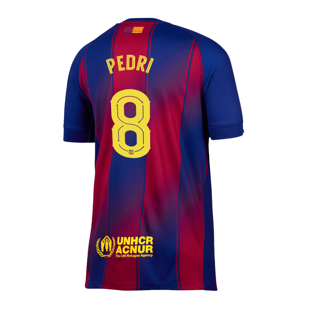 Men's Barcelona Home Football Jersey PEDRI #8 2025/26 - UCL