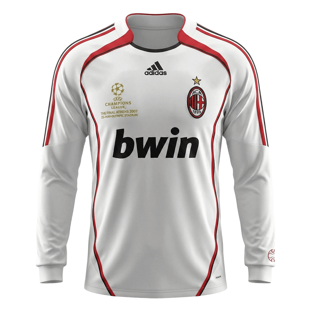 AC Milan Pryč Retro Long Sleeve fotbalový dres 2006/07