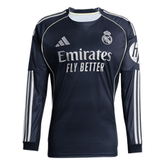Real Madrid Away Long Sleeve Men's Football Jersey 2025/26