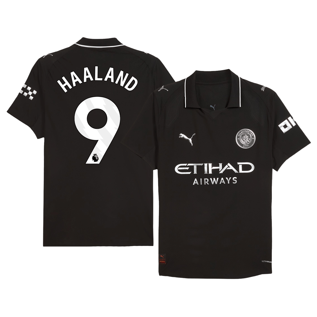 Manchester City HAALAND #9 Venkovní fotbalový dres 2025/26 – verze pro hráče