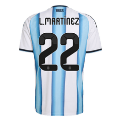Pánské Argentina L.MARTÍNEZ #22 Domov Fotbalový dres Mistrovství světa 2026