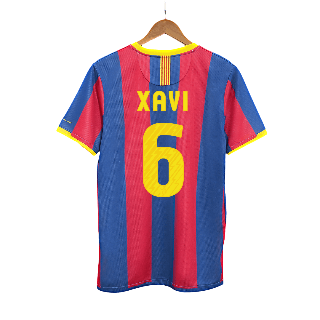 Barcelona XAVI #6 Home Retro Football Jersey 2010/11