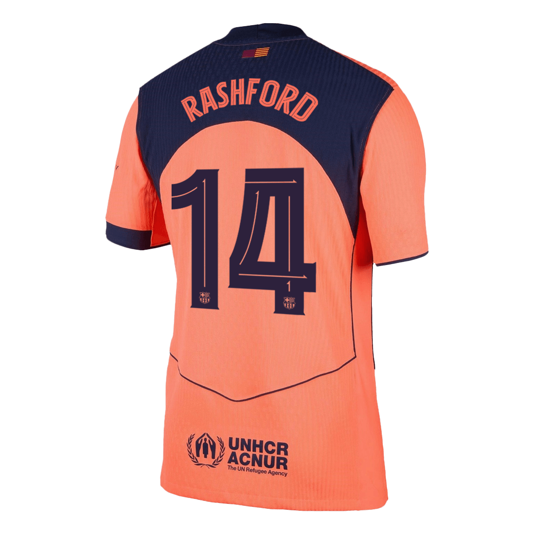 Barcelona RASHFORD #14 Třetí pryč Fotbalový dres 2025/26 - verze pro hráče - UCL