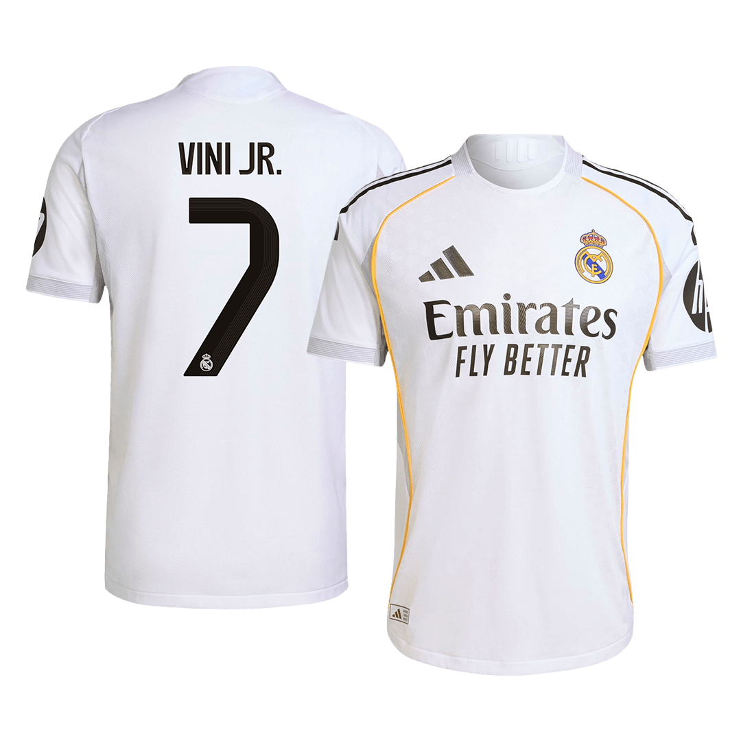 Real Madrid VINI JR. #7 Domácí fotbalový dres 2025/26 – verze pro hráče