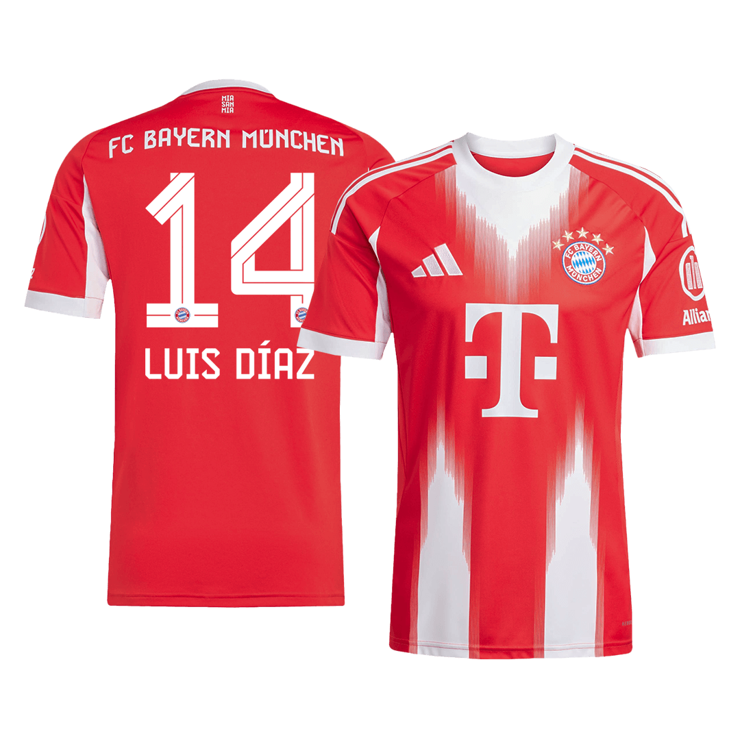Bayern Munich LUIS DÍAZ #14 Home Football Shirt 2025/26
