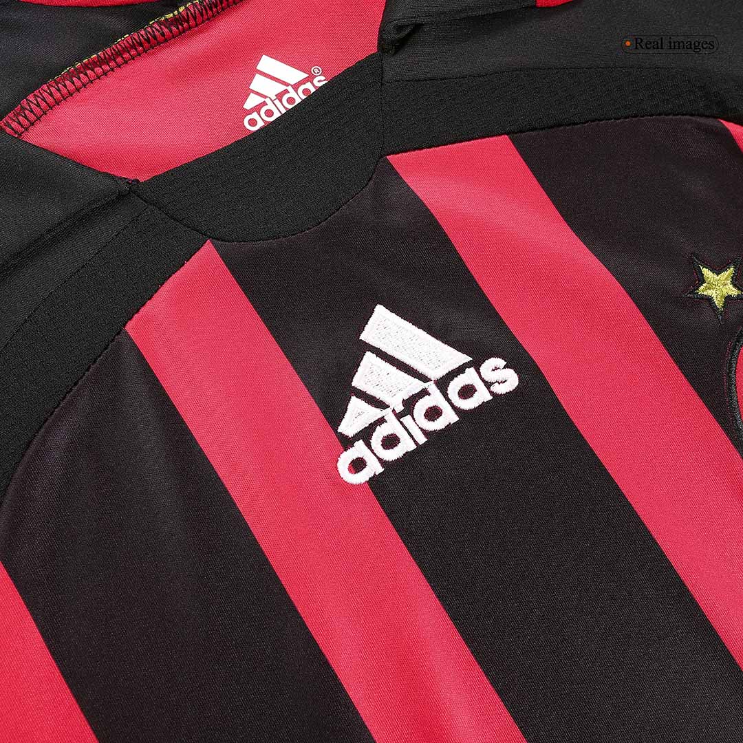 AC Milan MALDINI #3 Home Retro Long Sleeve Football Jersey 2006/07