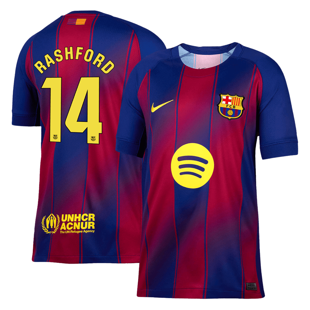 Pánský domácí fotbalový dres Barcelona RASHFORD #14 2025/26
