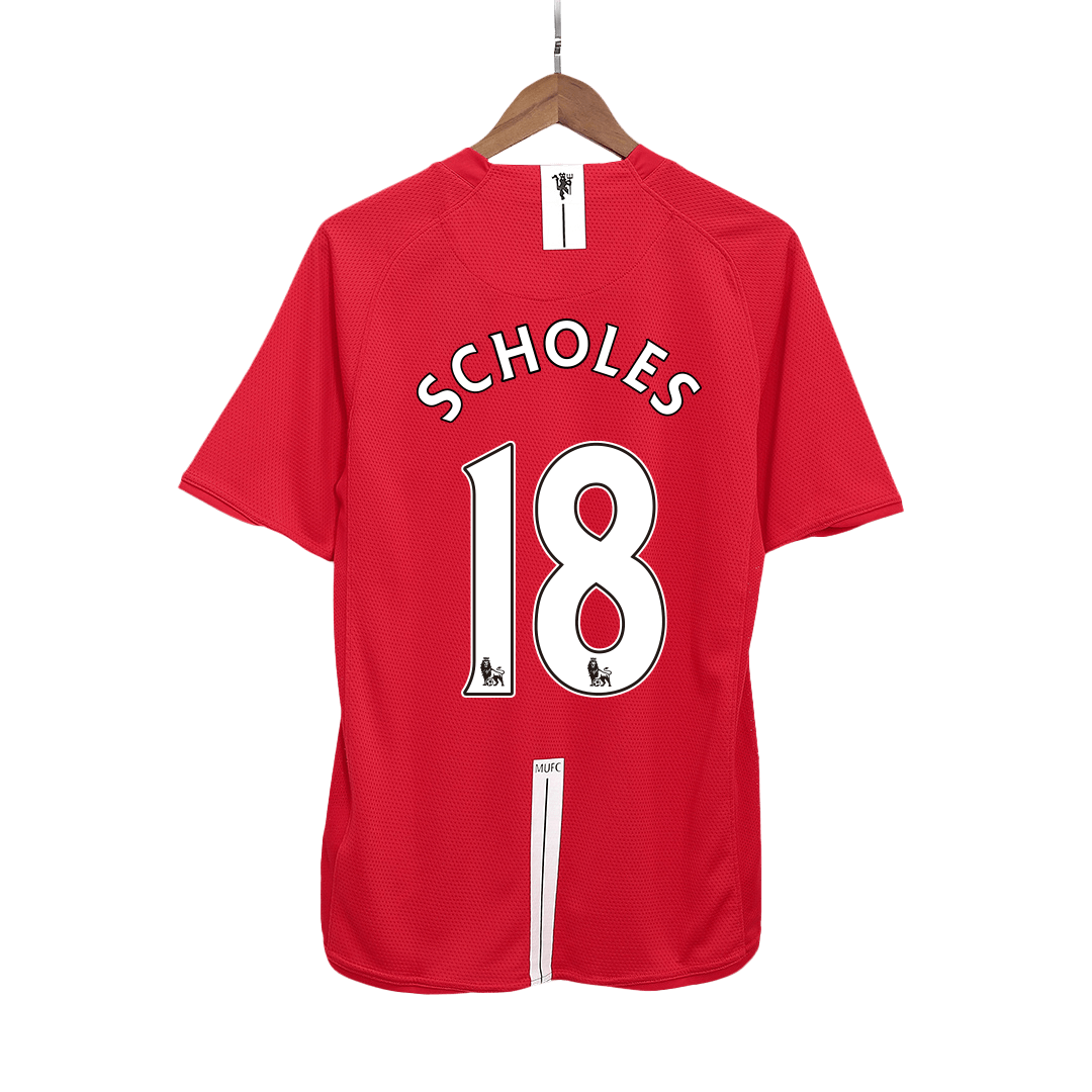 Manchester United SCHOLES #18 Domácí Retro fotbalový dres 2007/08