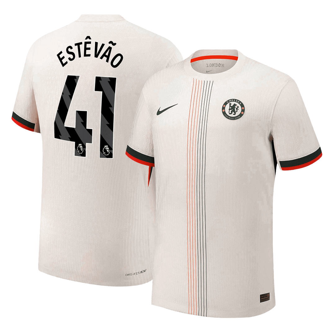 Chelsea ESTÊVÃO #41 Pryč Fotbalový dres 2025/26 - verze pro hráče