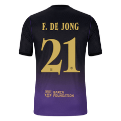 Barcelona F. DE JONG #21 Pryč Fotbalový dres 2026/27 - verze pro hráče - UCL