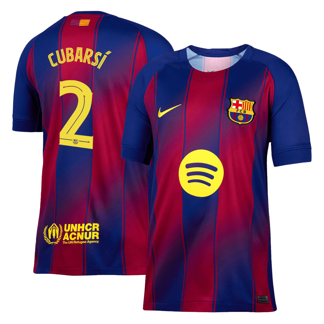 Pánský fotbalový dres Barcelona CUBARSÍ #2 Domácí 2025/26 - UCL