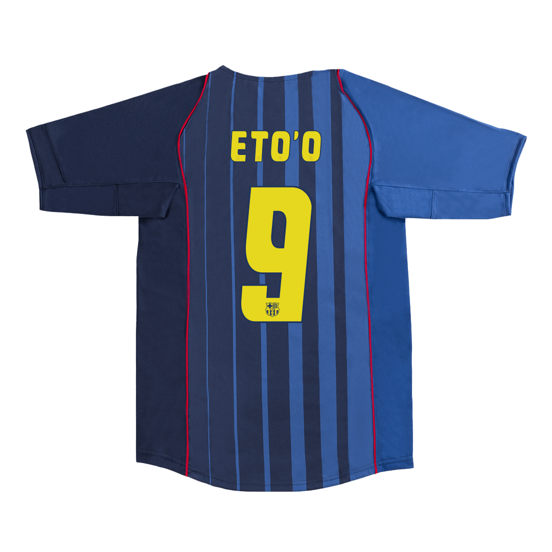 Barcelona ETO'O #9 away retro football jersey 2004/05