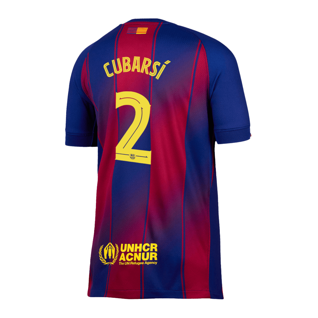Pánský fotbalový dres Barcelona CUBARSÍ #2 Domácí 2025/26 - UCL
