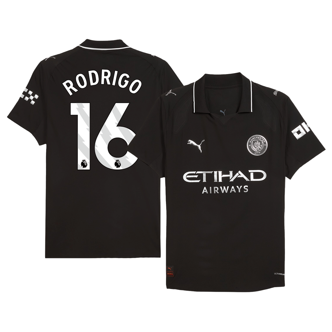 Manchester City RODRIGO #6 Venkovní fotbalový dres 2025/26 – verze pro hráče